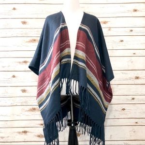* Hollister • Boho Fringed Shrug/Poncho